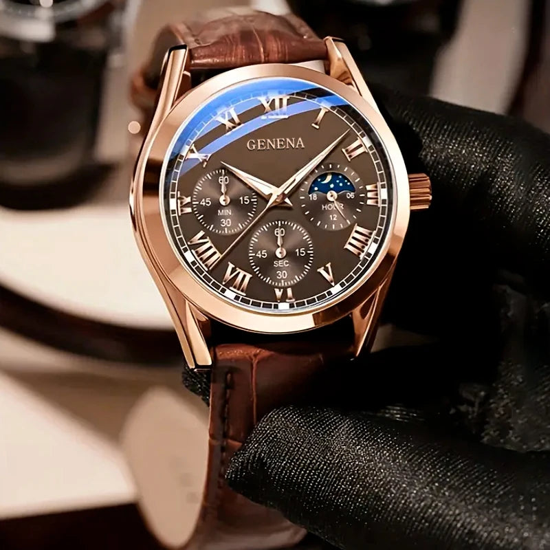 Reloj de cuarzo informal y de negocios para hombre.